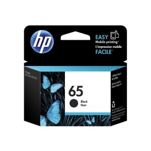 HP 65 Black Ink Cartridge  Works with HP AMP 100 Series, HP DeskJet 2600, 3700 Series, HP ENVY 5000 Series  Eligible for Instant Ink  N9K02AN