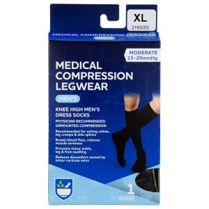 Rite Aid Mens Dress Casual Knee High Socks - Black, XL, 1 Pair
