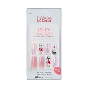 KISS Jelly Fantasy Sculpted Gel Nails, ‘Jelly Cookie’, 28 Count