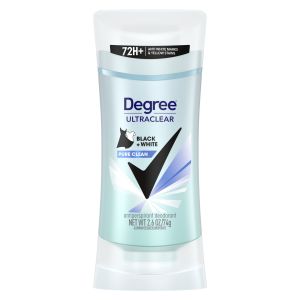 Degree Ultra Clear Long Lasting Womens Antiperspirant Deodorant Stick, Pure Clean, 2.6 oz