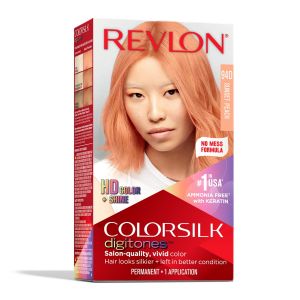 Revlon ColorSilk Digitones Permanent Hair Color with Keratin, Sunset Peach, 1 count