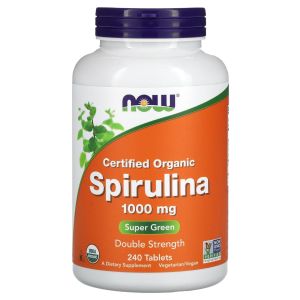 Now Foods Double Strength Organic Spirulina 1,000 mg 240 Tablet"