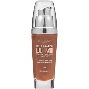 LOreal Paris True Match Lumi Liquid Foundation Makeup, C7-8 Nut Brown and Cocoa, 1 fl oz