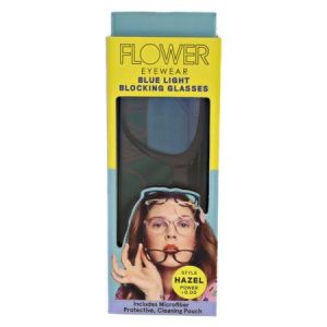 Flower Eyewear Blue Light Blocking Glasses Style Hazel Black