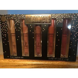 New! L.a. COLORS Nude Scene 5 Piece Lip Gloss Gift Set
