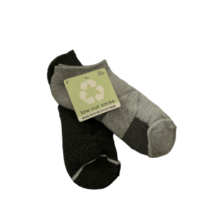 Unknown Low-Cut Socks, Light Gray and Dark Gray 2-Pack, Made from Recycled Fibers