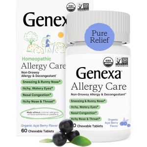 Genexa Allergy Care Non-Drowsy Organic - 60 Chewable Tablets