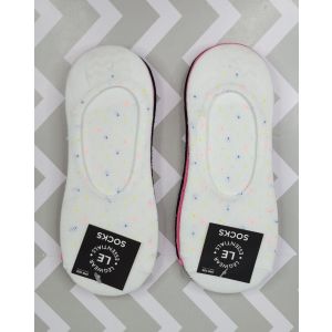 Legwear Essentials Womens No Show Socks 6 Pair White Pink Black