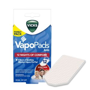 Vicks Vapo Pads Soothing Menthol, Sinus or Allergy Relief, 12 Pack, VSP19FP"