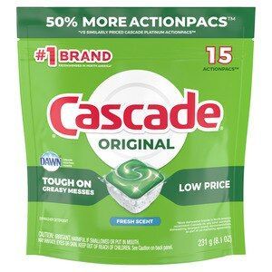 Cascade Original ActionPacs Dishwasher Detergent, Fresh Scent, 15 Ct - 8.1 Oz | CVS