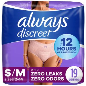 Always Discreet Adult Incontinence Underwear for Women, S/m, 19 CT"