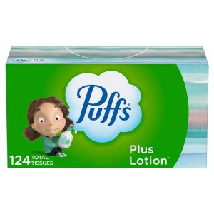 Puffs Plus Lotion Facial Tissues, 1 Family Box, 124 Tissues