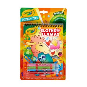ACT SET,CLR PGS W/TWIST,SLOTH/LLAMAS,24P