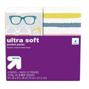 Up & Up Ultra Soft Kleenix Tissue Pocket Paks Lot Of 3 Packs 4 Packs Each