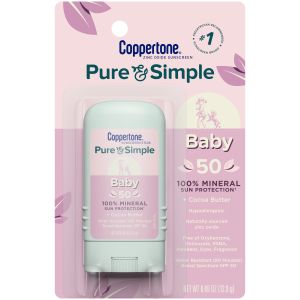Coppertone Pure and Simple Baby Sunscreen Stick, SPF 50, 0.49 Oz"