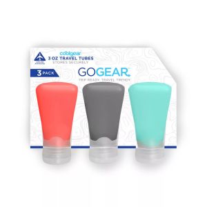 Cool Gear Go-Gear Silicone Squeezable Travel Tubes (3 oz - 3 Pack)
