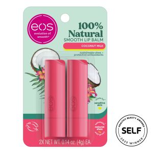 eos 100% Natural Lip Balm Stick - Coconut Milk | 0.14 oz | 2-Pack