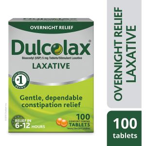 Dulcolax Laxative Tablets (100 Ct), Reliable Overnight Relief