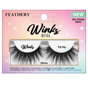 Ardell Winks Bossy Black Lashes, Light Volume, 10mm Flared, Black Band, Customizable Look"