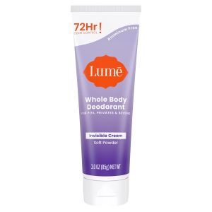 Lume Whole Body Deodorant -Invisible Cream Tube, 3.0 ounce (Soft Powder)