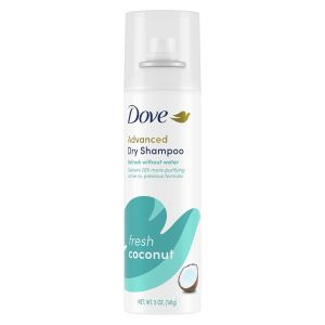 Dove Advanced Repairing Dry Shampoo, Fresh Coconut, 5 oz"