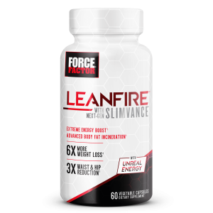 Force Factor LeanFire with Next-Gen SLIMVANCE, Advanced Thermogenic Fat Burner, 60 Count