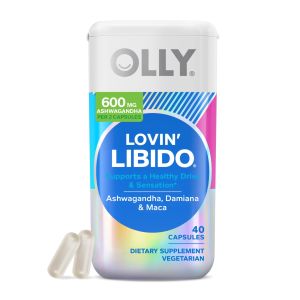 OLLY Lovin' Libido Capsule Supplement, Ashwaganda, Damiana, 40 Ct"