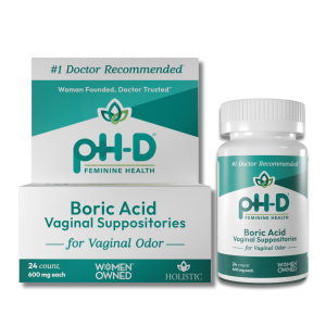 pH-D Feminine Health, Boric Acid Vaginal Suppositories for Women's Health, 24 Count"