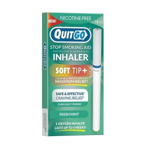 QuitGo, Fresh Mint, Soft Tip Inhaler, Nicorette Alternative & Quit Smoking Aid 1Pk