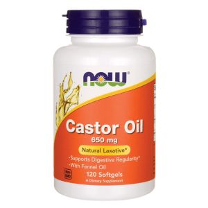NOW Foods Castor Oil 650 mg 120 Sgels
