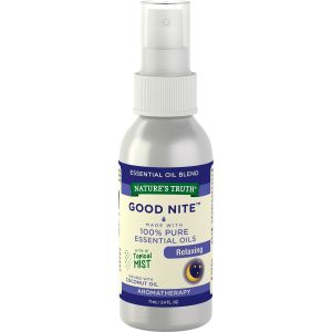 Good Nite Essential Oil Mist | 2.4 fl oz  | Calming Sleep Blend | for Topical Use, Yoga, Aroma Spray | by Natures Truth