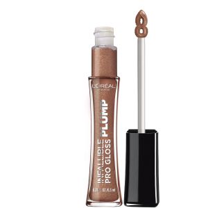LOreal Paris Infallible Pro Gloss Plump Lip Gloss with Hyaluronic Acid, Sunlit Shimmer