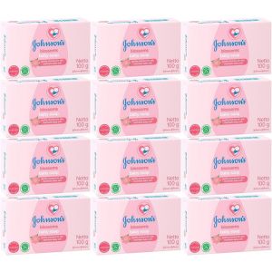 Johnsons Baby Blossoms Bar Soap, 3.5 Ounce / 100 Gram (Pack of 12) Imported