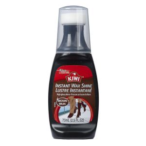 Leather Instant Wax Shine, Brown, 2.5 Oz