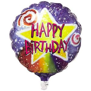 CTI Industries Happy Bday Watercolor Star Package Balloon, 18, Multicolor