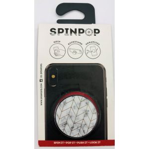 SpinPop Phonegrip, Foil Marble White"