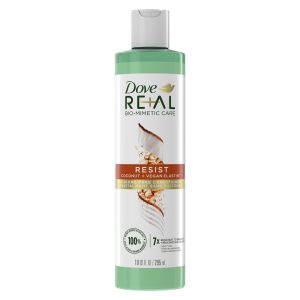Dove Real Bio-Mimetic Care Daily Conditioner with Vegan Elastin All Hair Types, Coconut, 10 fl oz