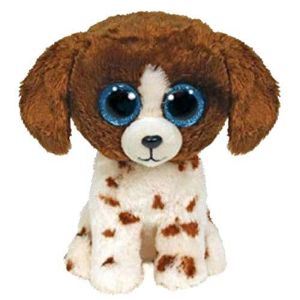 Ty Beanie Boo MUDDLES - Brown and White Dog - Regular (6 inch)