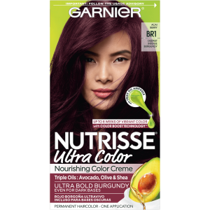 Garnier Nutrisse Nourishing Hair Color Creme, BR1 Deepest Intense Burgundy