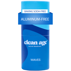 Clean Age Natural Deodorant for Teens, Women, Men | Aluminum Free, Baking Soda Free, Waves 2 oz.