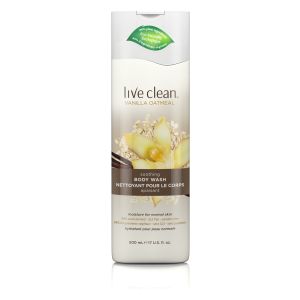 Live Clean Vanilla Oatmeal Soothing Body Wash, 17 oz Bottle