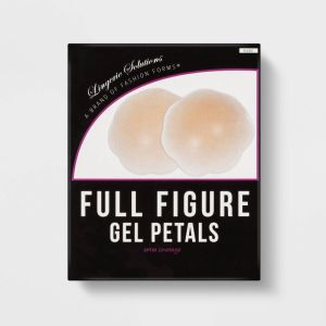 Fashion Forms Women's Reusable Full Figure Gel Petals Adhesive Strapless Backless Bra - Clear One Size Fits Most