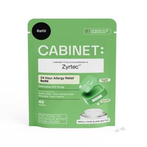 Cabinet Health 24hr Allergy Relief Cetirizine HCl 10mg Refill Compostable Gusset Pouch - 40ct