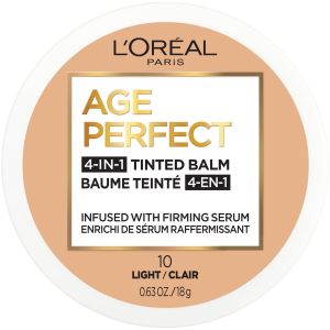 LOreal Paris Age Perfect Balm Foundation Makeup, L10 Light, 0.609 fl oz