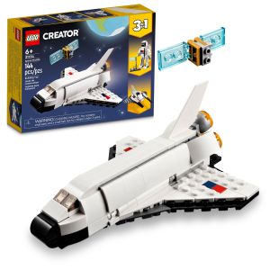 LEGO Creator 3 in 1 Space Shuttle Building Toy for Kids, Creative Gift Idea for Boys and Girls Ages 6 and Up, Build and Rebuild this Space Shuttle Toy into an Astronaut Figure or a Spaceship, 31134"