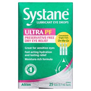 Systane Ultra Lubricant Eye Drops for Dry Eye Symptoms, 25 Preservative-Free Single Use Vials