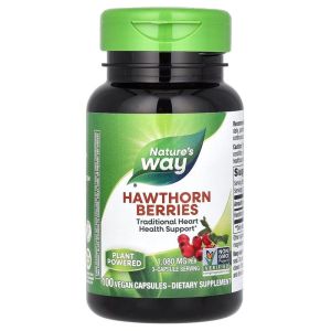 Nature's Way Premium Herbal Hawthorn Berries, 100 Ct"