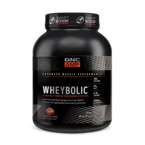 GNC AMP Wheybolic | Targeted Muscle Building and Workout Support Formula | Pure Whey Protein Powder Isolate with BCAA | Gluten Free | 25 Servings | Chocolate Fudge