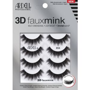Ardell 3d Faux Mink Lashes 854, Black, 4 Pairs