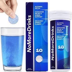 NoMoreDrinks Alcohol Cravings Reducer - Stop Drinking Alcohol Supplements & Liver Detox with Milk Thistle, Dandelion Root & Kudzu Root for Liver Support - 1 Pack
